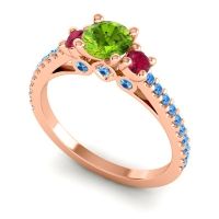 Ornate Three Stone Navan Ring
