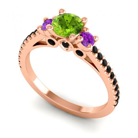 Ornate Three Stone Navan Ring