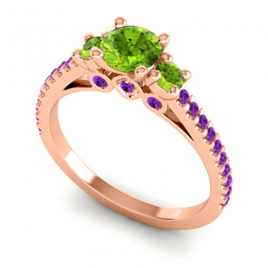 Ornate Three Stone Navan Ring