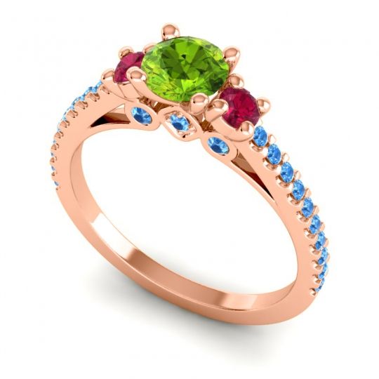 Ornate Three Stone Navan Ring