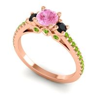Ornate Three Stone Navan Ring