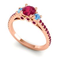Ornate Three Stone Navan Ring