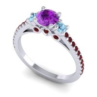 Ornate Three Stone Navan Ring