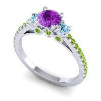 Ornate Three Stone Navan Ring