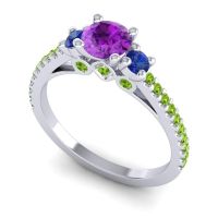 Ornate Three Stone Navan Ring