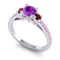 Ornate Three Stone Navan Ring