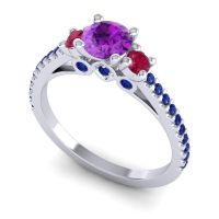 Ornate Three Stone Navan Ring