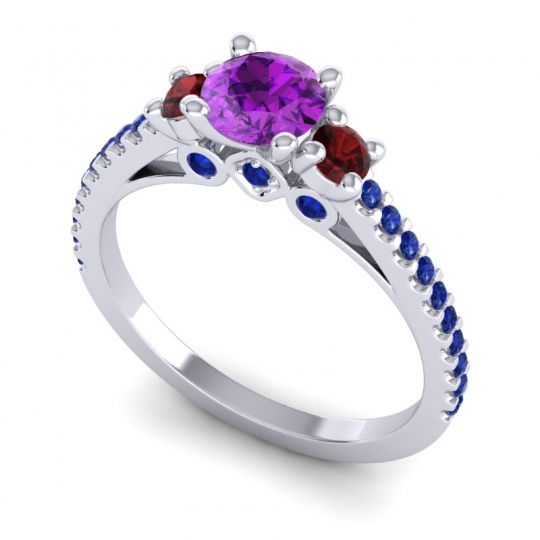 Ornate Three Stone Navan Ring