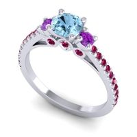 Ornate Three Stone Navan Ring