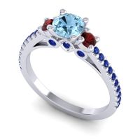 Ornate Three Stone Navan Ring