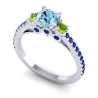 Ornate Three Stone Navan Ring