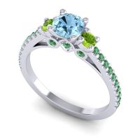 Ornate Three Stone Navan Ring