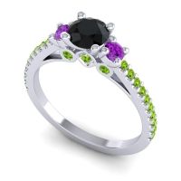 Ornate Three Stone Navan Ring