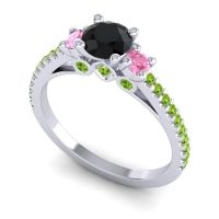 Ornate Three Stone Navan Ring