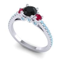 Ornate Three Stone Navan Ring