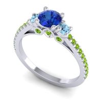 Ornate Three Stone Navan Ring