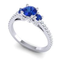 Ornate Three Stone Navan Ring