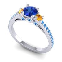 Ornate Three Stone Navan Ring