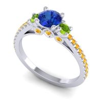 Ornate Three Stone Navan Ring