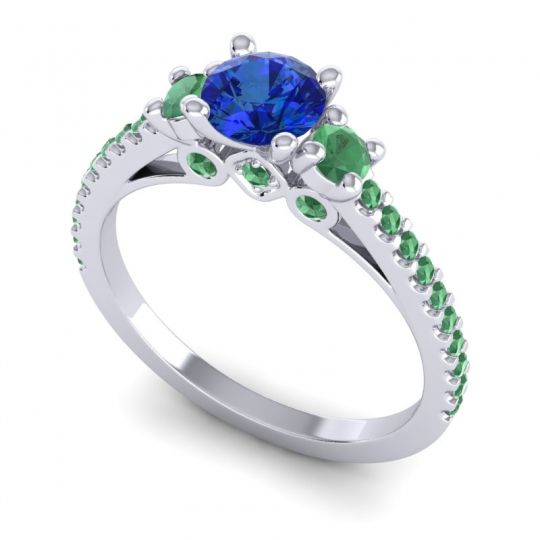 Ornate Three Stone Navan Ring