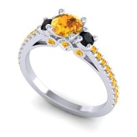 Ornate Three Stone Navan Ring