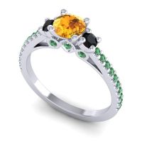 Ornate Three Stone Navan Ring