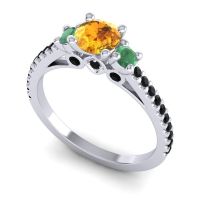 Ornate Three Stone Navan Ring
