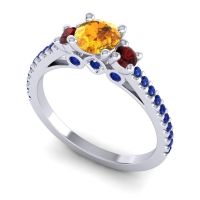 Ornate Three Stone Navan Ring