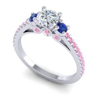 Ornate Three Stone Navan Ring