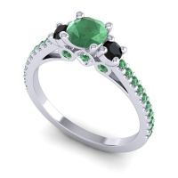 Ornate Three Stone Navan Ring