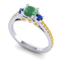 Ornate Three Stone Navan Ring