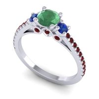 Ornate Three Stone Navan Ring