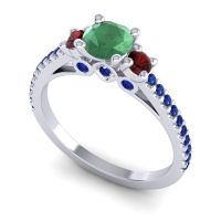 Ornate Three Stone Navan Ring