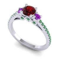 Ornate Three Stone Navan Ring
