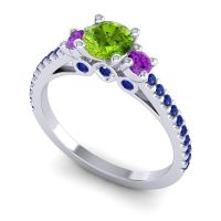 Ornate Three Stone Navan Ring