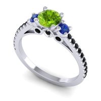 Ornate Three Stone Navan Ring