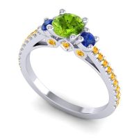 Ornate Three Stone Navan Ring