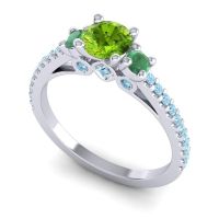 Ornate Three Stone Navan Ring