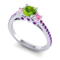 Ornate Three Stone Navan Ring