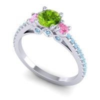 Ornate Three Stone Navan Ring