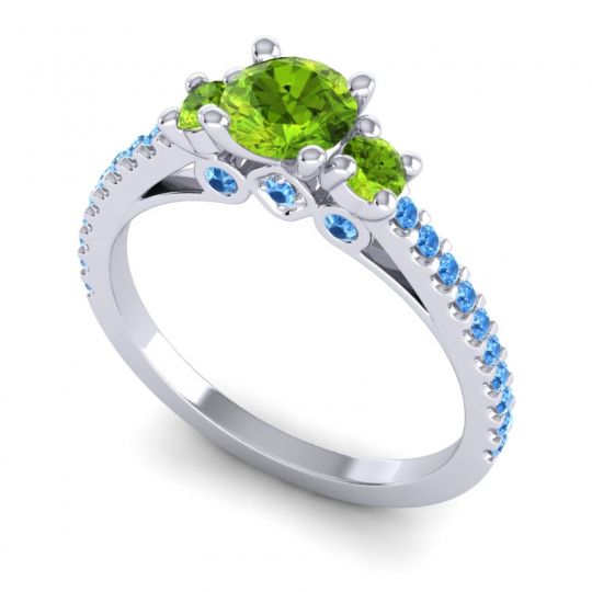 Ornate Three Stone Navan Ring