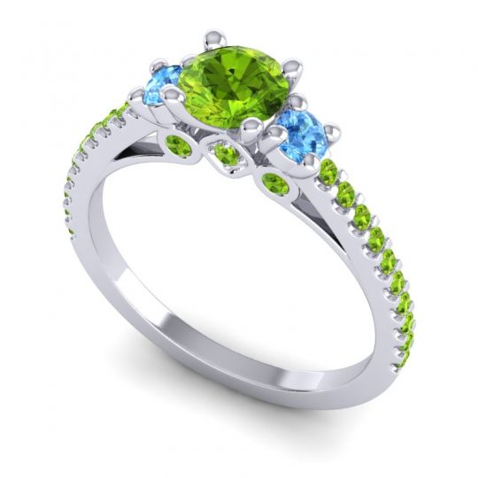 Ornate Three Stone Navan Ring