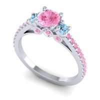 Ornate Three Stone Navan Ring