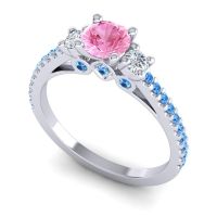 Ornate Three Stone Navan Ring