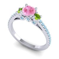 Ornate Three Stone Navan Ring