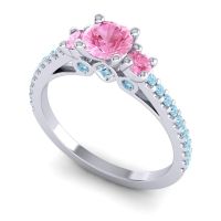 Ornate Three Stone Navan Ring