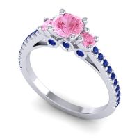 Ornate Three Stone Navan Ring