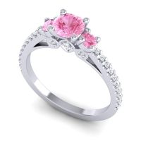 Ornate Three Stone Navan Ring