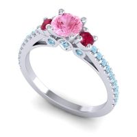 Ornate Three Stone Navan Ring