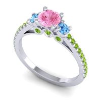 Ornate Three Stone Navan Ring